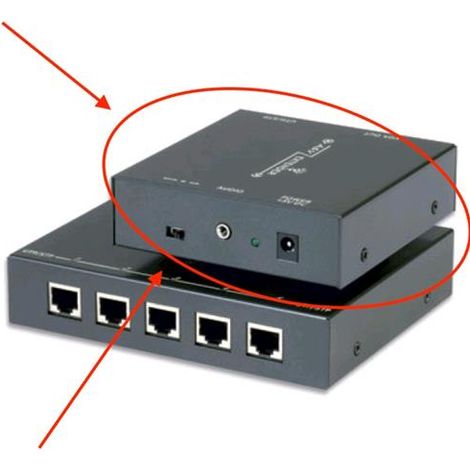 Base remota per Amplificatore/Splitter DL50 video su cavo CAT 5e