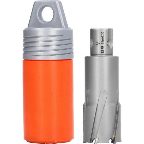 Foret magnétique avec coupe-anneau, profondeur de coupe de 50 mm, outil de perçage pour aluminium et cuivre (32 mm / 1,26 pouce).