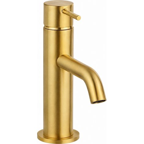 Mitigeur lavabo couleur or brossé Gattoni Easy 2382/23SG  Sans vidage - Or brossé