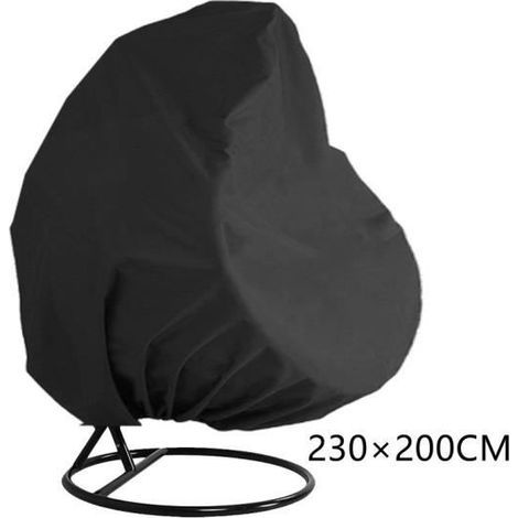 Waterproof, dustproof, UV-resistant cover for garden furniture and swings, 230×200 cm, black.