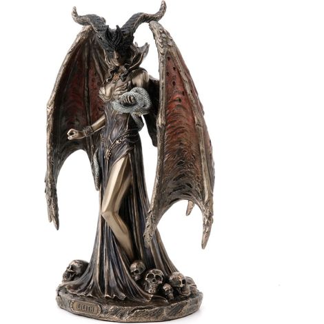 Statuette Lilith en résine aspect bronze