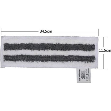 Lingette nettoyeur vapeur Karcher - Lot 2 - Gris rayure - Pour Easyfix SC2,SC3,SC4,SC5 Aucuneary (1/5)