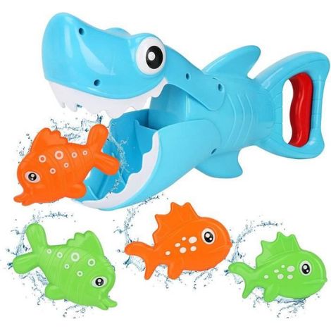 Jouets de Bain - - Requin - Bleu - Non Toxique - 5 Pièces (1/5)