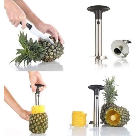 Trancheur/Éplucheur - Ananas - Acier Inoxydable - Neuf sous emballage