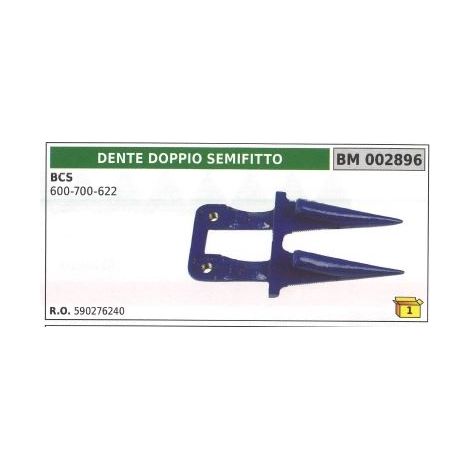 Dente doppio semifitto per trattore agricolo BCS 600 700 622