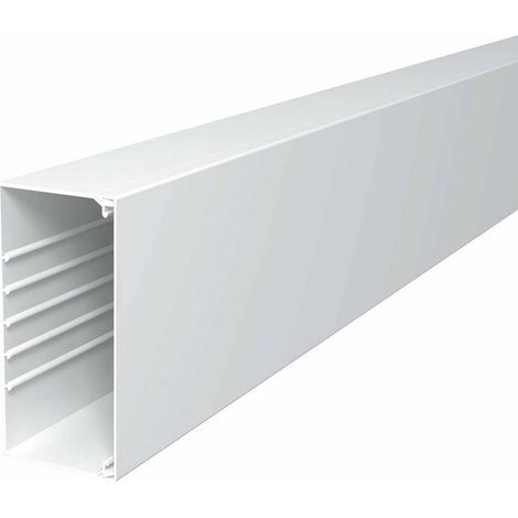 OBO Bettermann Goulotte murale et de plafond avec perforation de fond 80x170x2000 Polychlorure de vinyle blanc pur RAL 9010, 6191304