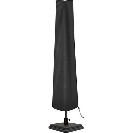 Telo protettivo per ombrellone da giardino - 190 x 50 x 30 cm - Impermeabile, antipolvere e resistente alle intemperie - Copertura antipioggia - Nero (1/5)