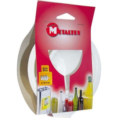 Accessorio cucina metaltex funnel set 3 imbuto impilabili