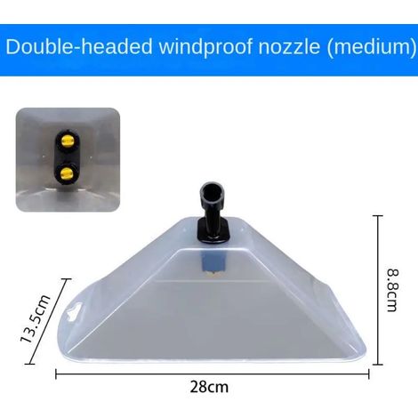 (Double tête - M) Buse de pulvérisation agricole coupe-vent pour pesticides et herbicides, idéale pour l'irrigation des rizières et des jardins. (1/5)