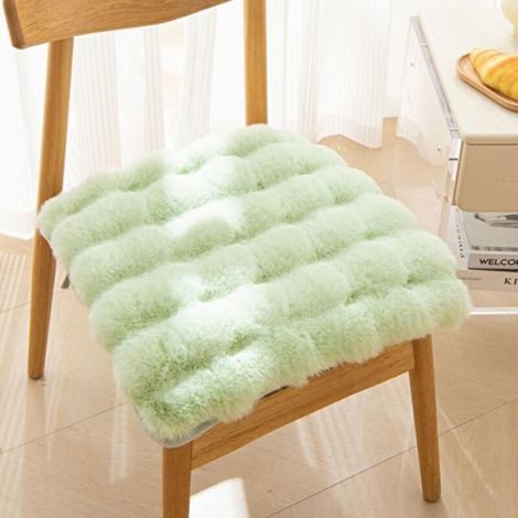 Coussin D Assise - Fausse Fourrure - 45x45 Cm - Vert Fluorescent - 1 Piece (1/2)