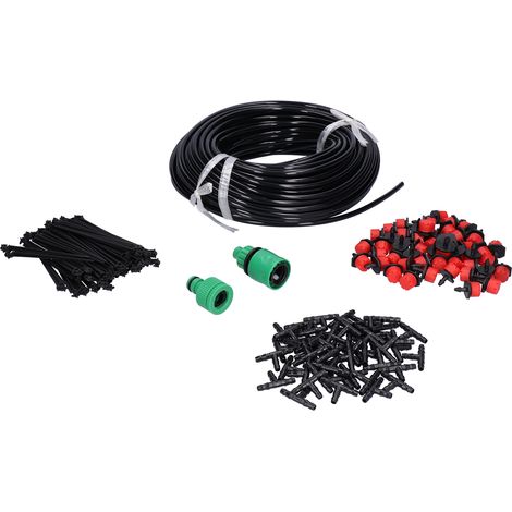 50-m-Tropfbewässerungsset, 4/7-Schlauch mit Anschlüssen, automatisches Bewässerungssystem für den Garten, komplettes Zubehör (1/5)