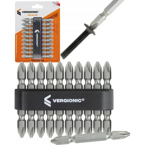 Satz doppelseitiger PH2-Bohrer, 10 Stück, Vergionic