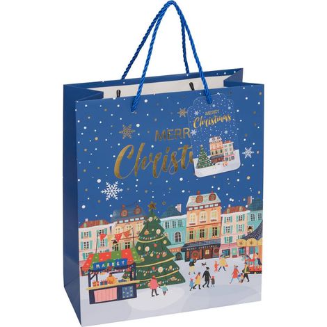 Bolsa de regalo con motivo urbano «Feliz Navidad», modelo mediano - Feeric lights & christmas (1/5)