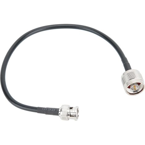 Câble adaptateur coaxial RG58 30 cm / 11,8 pouces, connecteur N mâle vers BNC mâle, à faibles pertes