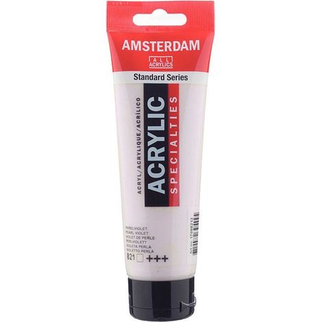 Peinture acrylique - Amsterdam - Acrilico Standard - 120 Ml - Viola Perla - Résistante à la lumière (1/2)