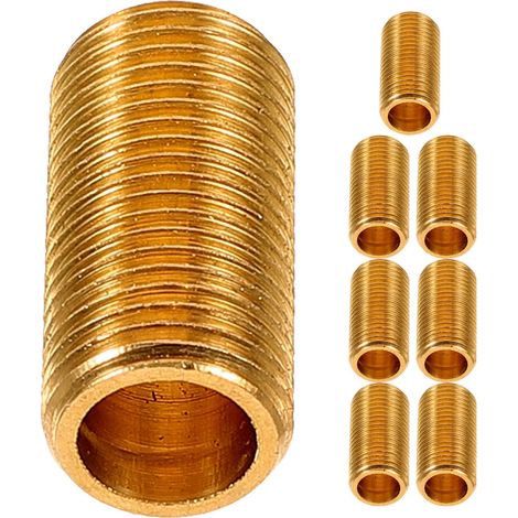 Healeved Lot de 8 connecteurs tige lampe M10 en cuivre, tubes filetés robustes et légers, pour