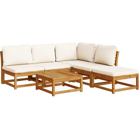 Maison Exclusive - Set Salotto da Giardino 6 pz con Cuscini in Massello di Acacia (1/5)