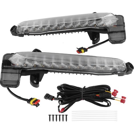 Par de luces LED diurnas para parachoques delantero, blancas y amarillas, compatibles con Corolla SE/XSE 2020-2021. (1/3)