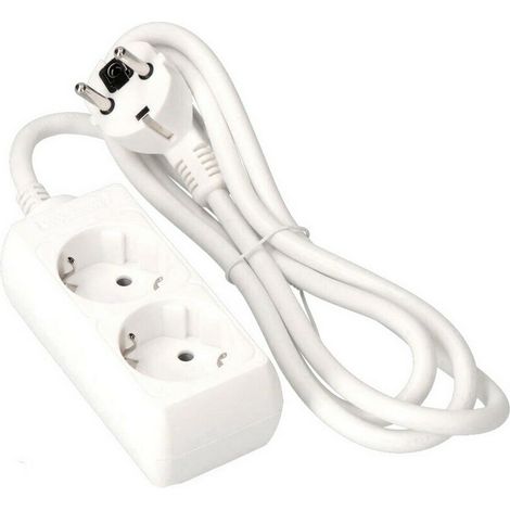 Multiprise 2 Prises Schuko Edm 1.5m Extension électrique Compacte Et Sécurisée - Edm