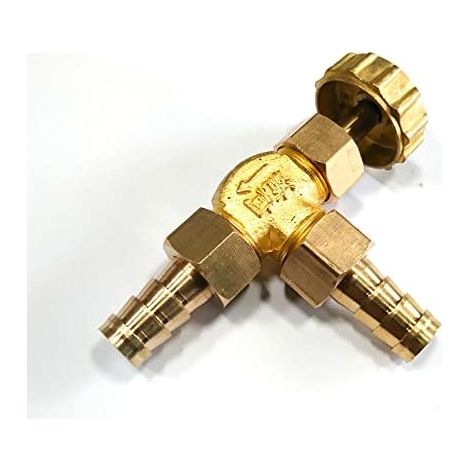 8mm Brass Angle Valve for Propane/Butane, Easy Fitting, Brass Pipe Regulator Valve, Parallel/Angular Valve, Nominal Pressure 1MPa for Precise Gas Flow Adjustment (1/5)