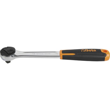 Beta Umschaltknarre 920/55 DIN 3122 - 1/2 Zoll Vierkant, Länge 275 mm, 72-zahnig, verchromt - Kompakter Knarrenkopf für präzises Arbeiten