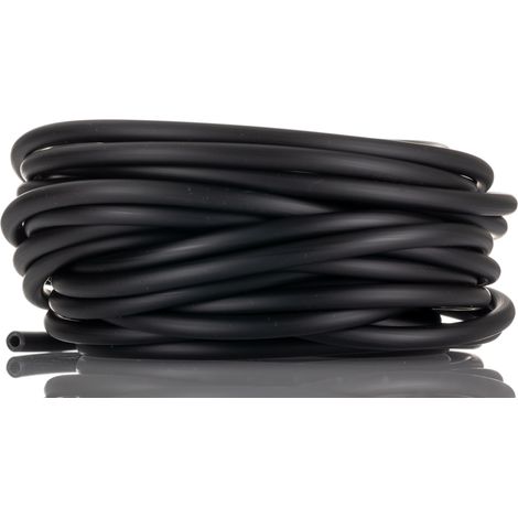 Tuyau à air RS PRO, 6mm x 3mm x 10m Noir en PVC ( Prix pour Bobine de 10 Mètres )