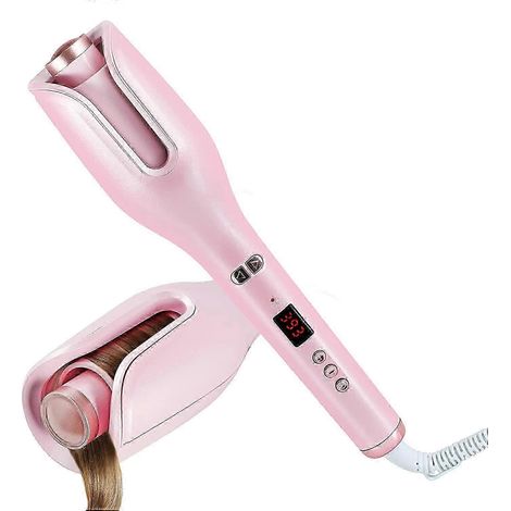 Fer à friser automatique, fer à friser avec affichage LED de la température et double protection anti-brûlure, fer à friser rotatif en céramique (1/5)