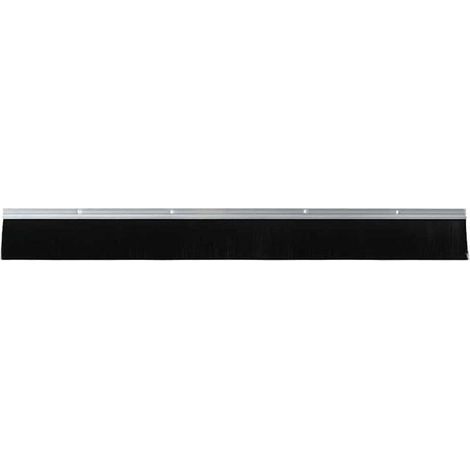 Brosse filetée pour joint de porte, lot de 2, argentée, 100 cm