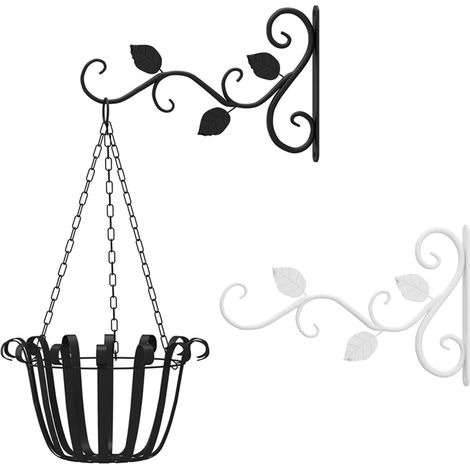 Support Pour Suspension De Plantes - En Fonte De Fer - Pour Mur Clôture Jardin Balcon - Charge Maximale 5 Kg - Lot De 2 (1/5)