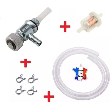 – Kit essence moteur bernard – Robinet, durite, collier, filtre tondeuse tracteur – Accessoire moteur thermique pour usage intensif