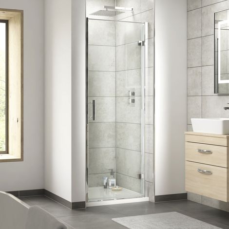 Hudson Reed Pacific Hinged Shower Door 700mm Wide - 6mm Glass (1/5)