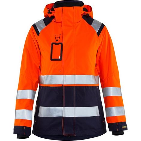 Veste de travail hardshell haute visibilité femme 4904 - Orange fluo/Marine XL (1/5)