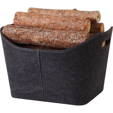 TrendLine Holzkorb Filz Kaminholzkorb Brennholzkorb Feuerholzkorb Allzweckkorb