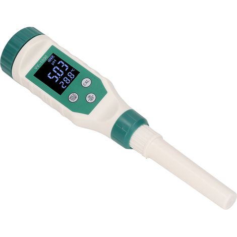 pH-mètre portable avec écran LCD et mesure précise du pH pour le sol, les fruits et l'eau. Sonde de pH pour sol, fruits et eau. (1/5)