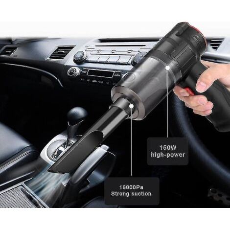 Aspirateur de voiture sans fil 16 000 Pa 150 W, souffleur sans fil 2 en 1, aspirateur portatif pour voiture et maison, mini-aspirateur double usage (1/4)