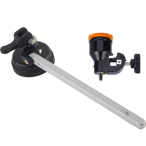 GARRYFIZH Compas de coupe en alliage d'aluminium de 40 cm, outil de coupe pour verre et céramique avec ventouse