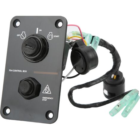 Tableau de commutateur d'allumage avec clé pour moteur hors-bord 704-82570-08-00, pièce de rechange compatible 2 et 4 temps, panneau de démarrage étanche. (1/5)
