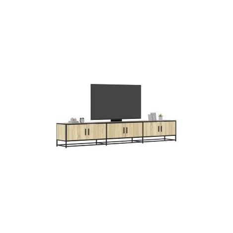 Meuble TV chêne sonoma 240x35x41 bois d'ingénierie (1/5)