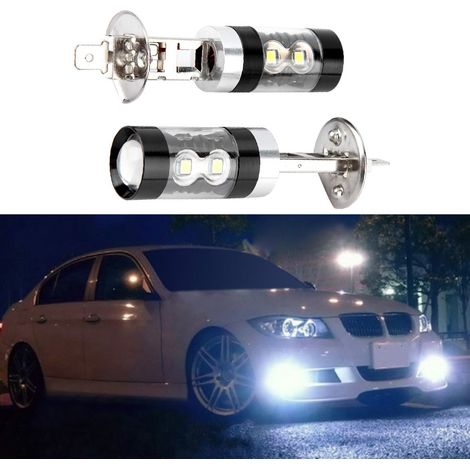 ampoules LED H1 8000K blanc 50W ultra lumineuses, kit de phares et feux antibrouillard pour voiture, éclairage de conduite performant (1/5)