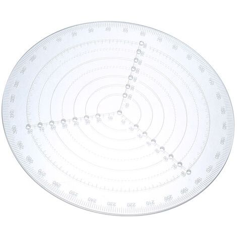 Compas De Centrage Rond - Outil Tour Bois Acrylique Transparent - Pour Dessin Cercles Menuiserie - Diamètre Réglable (1/5)