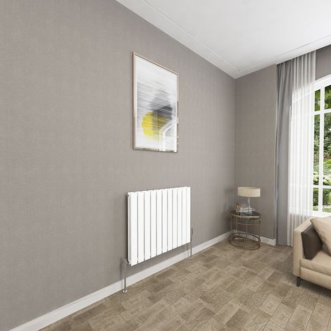 SKY Bathroom 600x748mm White Double Flat Panel Radiator Horizontal Central Heating Rad (1/5)