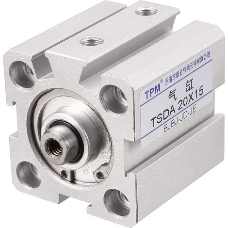 Carte de sourcing SDA 20 mm x 15 vérin pneumatique compact et mince argent