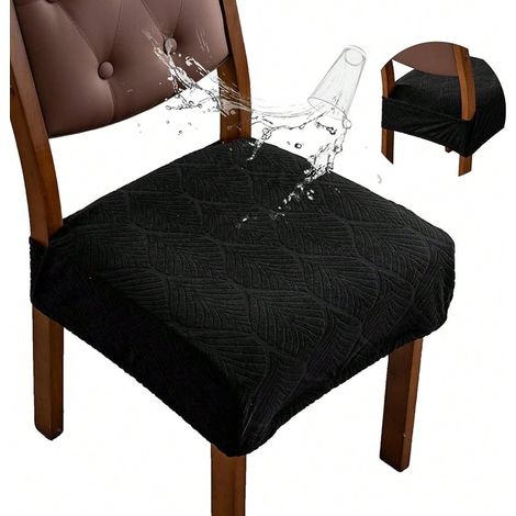 Lot de 3 Housses de Chaise de Salle à Manger en Jacquard extensible, amovibles et lavables, protège-coussin, housses arrière, accessoires pour chaises de salle à manger 2026. (1/4)