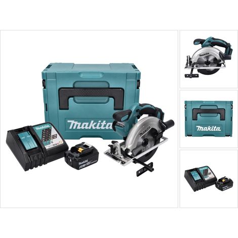 Sierra circular sin cable Makita DSS 611 RG1J 18 V 165 mm + 1x batería 6,0 Ah + cargador + maletín Makpac (1/5)