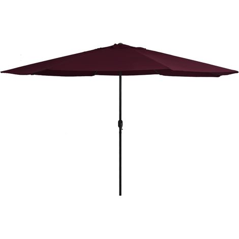 Sonnenschirm mit Metall-Mast 390 cm Bordeauxrot