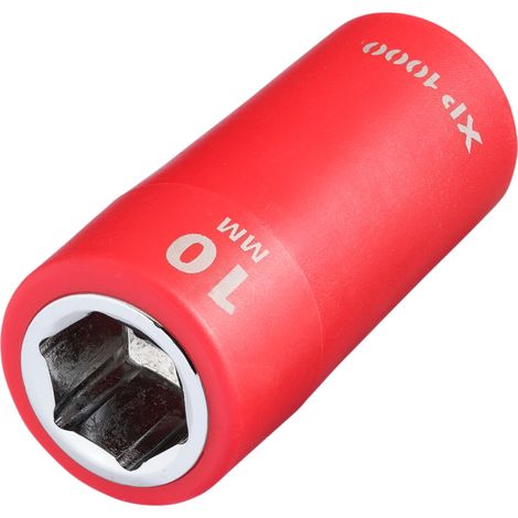 Draper 18786 XP1000 VDE Socket, 1/4"" Sq. Dr., 10mm