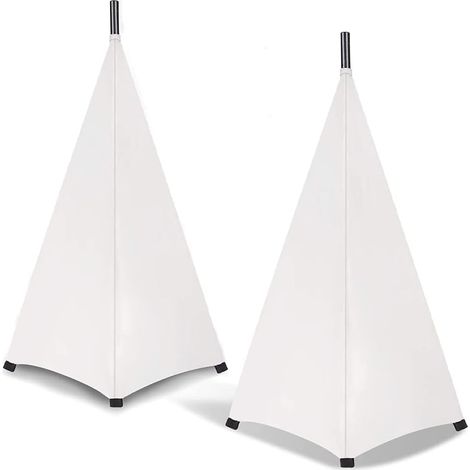 Pied Enceinte Universel, Housse de Trépied pour Haut-Parleur en élasthanne extensible, Pieds Enceintes Double Face, Support de Haut-Parleur de DJ Léger Extensible pour Home Cinema [Classe énergétique 