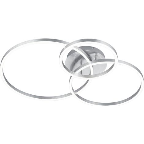 Plafonnier led dimmable nickel mat rgb avec telecommande - trio - winona 50216544 50216544 50216544 50216544 50216544 50216544 50216544 50216544 (1/5)