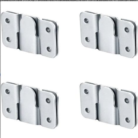 Support de Montage Encastré - Z Clip Fixation Murale Acier Inoxydable - Pour Tête de Lit Canapé Sectionnel Meuble - 4 Pièces
