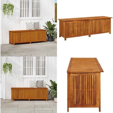 Garten-Aufbewahrungsbox 175x50x58 cm Massivholz Akazie - Gartenbox - Holzkiste - Außenschrank - Lagerung - Dekoration - Home & Living (1/5)